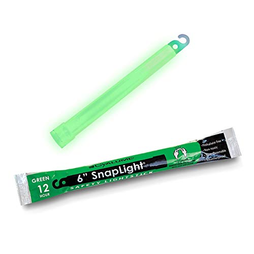 Cyalume SnapLight Green Light Sticks - 6 Inch Industrial Grade<!-- @ 15 @ --> High Intensity Glow Sticks with 12 Hour Duration (Pack of 30) by Cyalume