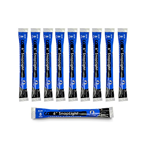 Cyalume SnapLight Blue Light Sticks - 6 Inch Industrial Grade<!-- @ 15 @ --> Ultra Bright Glow Sticks with 8 Hour Duration (Pack of 10) by Cyalume