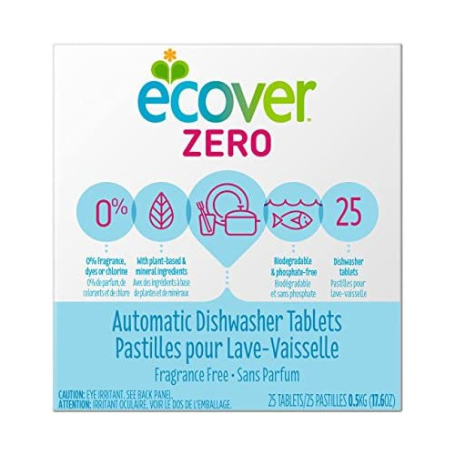 Ecover Zero 0% Automatic Dishwasher알 25알 Natural Dishwashing Products - 3PC