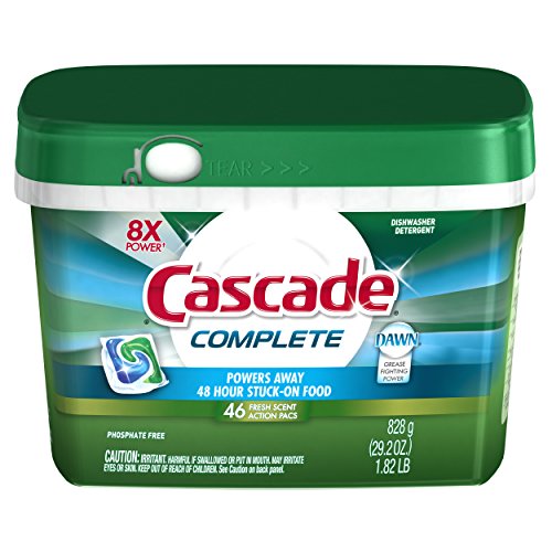 Cascade Complete All-in-1 Actionpacs Dishwasher Detergent, Fresh Scent