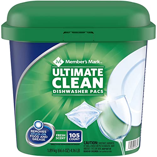Members Mark Ultimate Clean Dishwasher Pacs, Fresh Scent, 105ct