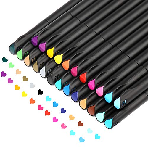 Journal Planner Pens Colored Fine Point Bullet 0.4mm Fineliner Color 드로잉 Writing Journaling Coloring 아트 School Office Supplies 세트 24 Assorted Colors