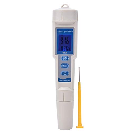 4 in1 Water Quality Tester Pen Type Multifunctional PH/EC/TDS/Temp Water Meter Portable Digital Water Conductivity Temperature Monitor