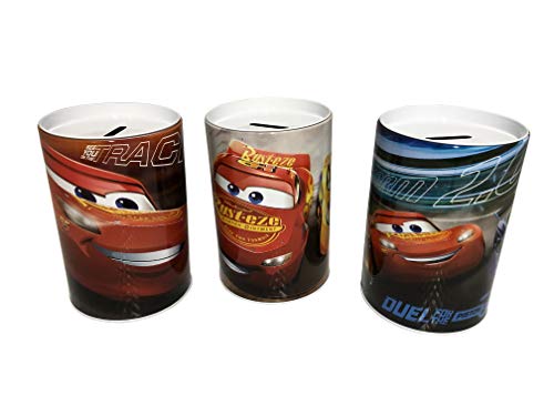 The Tin Box Company 세트 3 Cars Saving Money Coin Banks. Different Pictures as Shown. Lightning McQueen