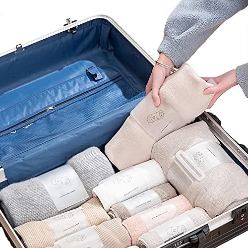 Revolutionary Portable Roll-up Travel Packing Organizer Set for Suitcase and Luggage Bags,5Pcs Medium Self-adhesive Straps for Storage Clothes,Luggage Space Saver for Travelling, Moving, Camping