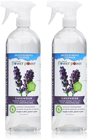 Natural Flower Power - All-Purpose Cleaner Multi-Surface Cleaning Spray Countertop Non-Toxic No Harsh Fumes Chemicals Child Pet Safe