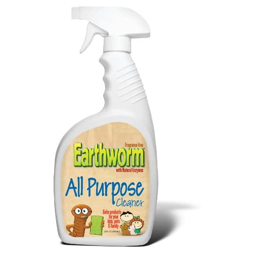 Earthworm® All-Purpose Multi Surface Cleaner - Natural Enzymes, Safer for Family, Environmentally Responsible - 22 oz (Pack of 6)