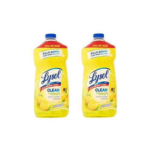 Lysol Clean & Fresh Multi-Surface Cleaner comes in a variety of scents,48 fl oz per Bottle (2 Bottle) (Lemon Sunflower Scent)