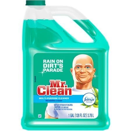 Mr. Clean Meadows & Rain Multi-Surface Cleaner with Febreze, 128 fl oz