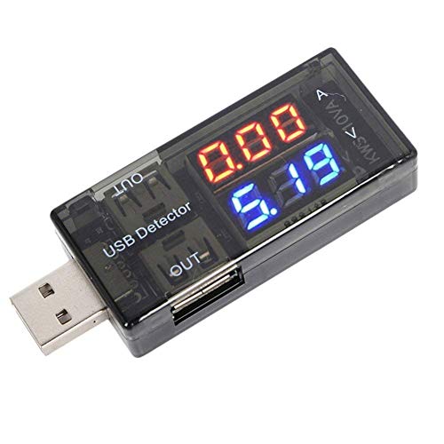 Tyou 고품질 USB전류 전압 테스터 전류 전압 테스터 체커(checker) 전압 모니터 체커(checker) 계측 측정 편리 소유 보행 정밀기기 미니