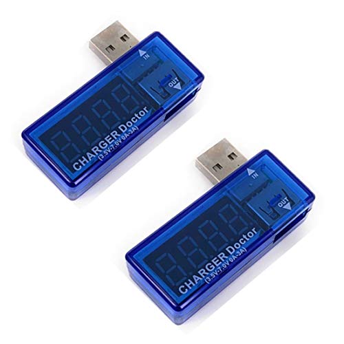 HiLetgo 전류검 전기 USB 전원 앰프 미터 테스터 충전 모니터 전압 전류 멀티 USB전압 전류 체커(checker) ( 2 개세트)