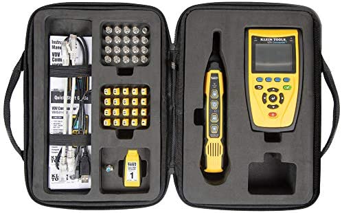 Klein Tools VDV501-829 Cable Tester, VDV Commander with Test-n-Map Remotes, Cable Installation Tone Generator and Probe Kit