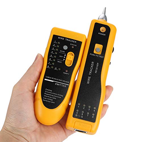 Wire Tracker LAN Network Cable Tester, Handheld Rapid Line Finder Cable Tracer for Telephone, Internet, Video, Data and Communications Cable, Automatic Line Detection Diagnose Tone Tool Home Repair