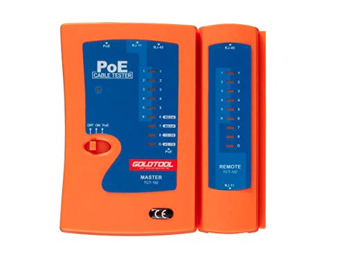 Monoprice Combo Function Cable Tester and PoE Finder, for Cable Continuity, Miswiring, Open Circuits, Short Circuits, Straight-Through Pinning, or Cross Pinning
