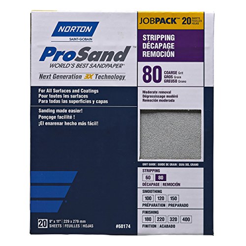 Norton ProSand 9 x 11 Sanding Sheets 80G 20 Pack