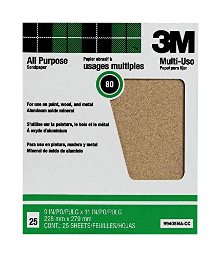 3M Pro-Pak 알루미늄 Oxide Sheets Paint 러스트 Removal 9-in x 11-in 180A-Grit 88590NA