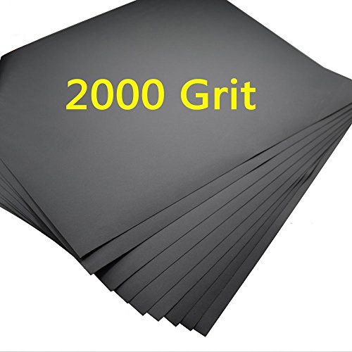 5 Sheets Sandpaper 2000 Grit Waterproof Paper 9x11 Wet/dry Silicon Carbide