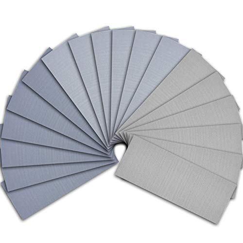 AUSTOR 18 Pcs Wet Dry Sandpaper 3000 5000 7000 High Grit Assorted 9 x 3.6 Inches Abrasive Paper Automotive Sanding 우드 Furniture Finishing