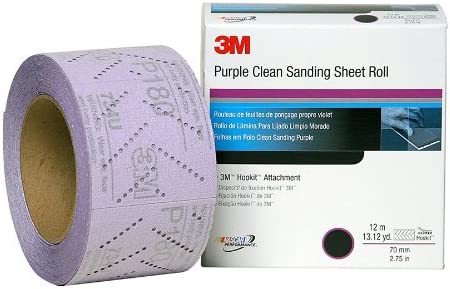 3M Hookit Purple Clean Sanding Sheet Roll 334U, 30701, P600, 70 mm x 12 m