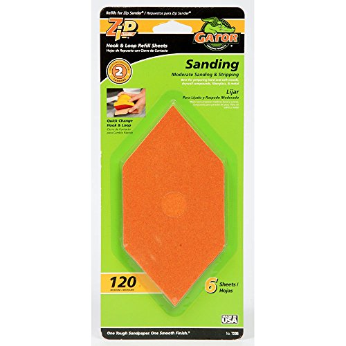 ALI INDUSTRIES 7206 120 Grit Sand Sheet, 6-Pack