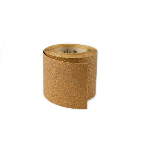 Karebac RHW40 PSA Stick-On 40 Grit Gold Heavyweight E-Weight Aluminum Oxide Sandpaper Roll, 4-1/2 x 10 yd