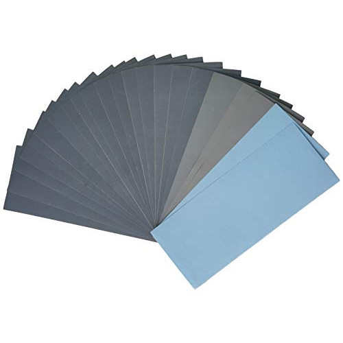 24PCS Sandpaper Assorted 400/600/800/1000/1500/2500/3000/5000 Grit Sand Paper sheets Upgraded Dry Wet 방수 Surface Sanding 우드 Furniture Automotive Polishing 9x3.6Inch