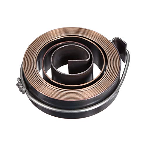 uxcell Drill Press Return Spring, Quill Spring Feed Return Coil Spring Assembly, 6Ft Long, 65 x 19 x 1mm Hook Mount