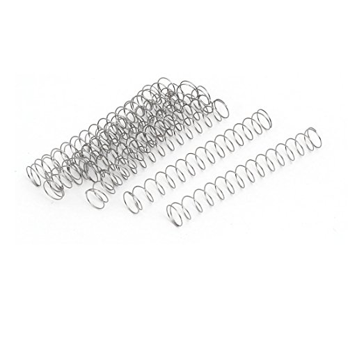 uxcell Compression Spring 304 스테인레스 스틸 Size 0.3 mm x 6 40 실버 Tone 10 Pieces