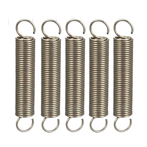 uxcell Tension Spring Compression 스테인레스 스틸 Material 1x10x60mm Expansion Spring팩 19