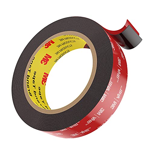 3M Double Sided Tape, Heavy Duty Mounting Tape, 23Ft x 0.6In Two Sided Foam Tape, 2 Sided Strong Adhesive Foam Tape, Waterproof Two Way Tape for Automotive, Car, Home Decor, Office Decor
