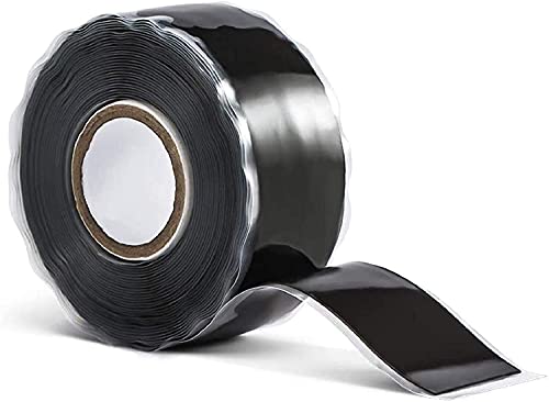 Rescue Tape, 1x10 Black Self-Fusing Silicone Tape, Heavy Duty and Leak Proof Rubber Hose Tape, Pipe Repair Tape for Water Leaks, (0.5mm in Thickness)