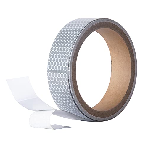 KARSADE Silver Reflective Tape, Waterproof Tape with High Viscosity Intensity Grade Dot-C2 1 inch x 15 feet, Reflective Tape for Clothing Trailers Trucks Tractors Road Marking Outdoor & Cars Use