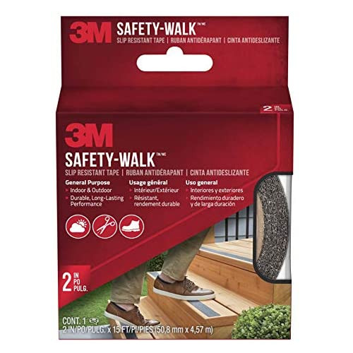 3M Safety-Walk Slip Resistant Tape, Black, 610B-R4X180, 4 in. x 15 ft.