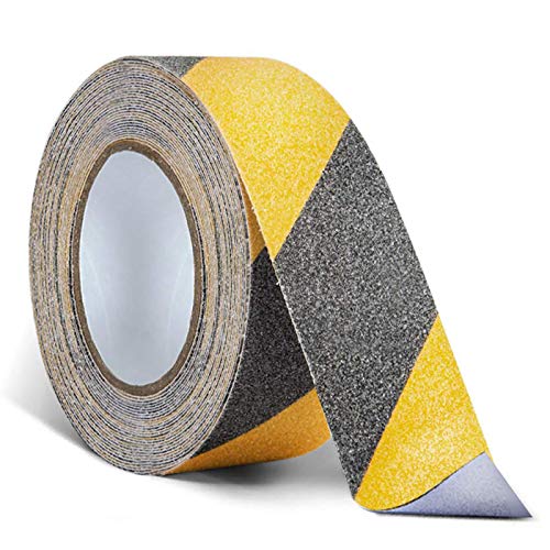 Outdoor Anti-Slip Tape<!-- @ 1 @ --> Non-Slipping Tape<!-- @ 1 @ --> Roll Type<!-- @ 1 @ --> For Outdoors/Stairs, 2.0 x 32.8 ft (50 mm x 10 m) (Black Yellow)