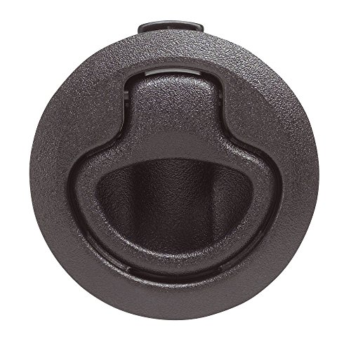 Southco M1-61 Series Natural Plastic Flush Pull Push-to-Close Latch, Non-Locking, 0.08-0.28 Panel Thickness, 0.98-1.02 Grip Range, Black