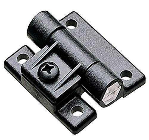 Southco E6-10-501-20 Series Adjustable Torque Position Control Hinge with Holes, Acetal Copolymer, 2-1/2" Leaf Height, 35.00 in-lbf Symmetric Torque, Black