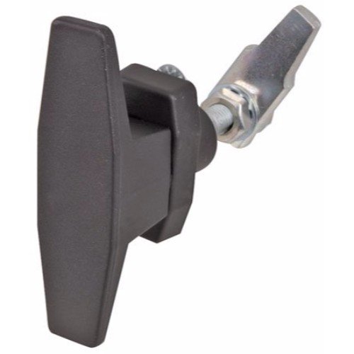 Southco 93-304 Series Plastic Push To Close Latch, Pull Tab in Line with Latching Pawl, Non Locking, 0.00-0.41 Panel Thickness, 0.88-0.91 Grip Range, Black (Pack of 8)