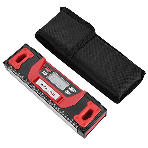 Digital Aluminum Alloy Magnetic Angle Finder Level 4 x 90° Inclinometer 200mm with Magnetic Base