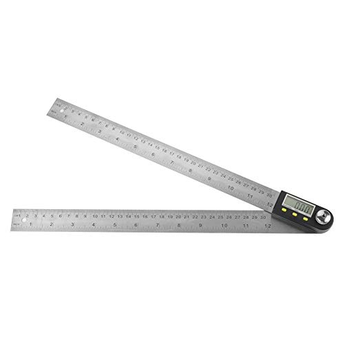 Walfront Digital Protractor Ruler 14.96inch 360° Angle Finder Stainless Steel Ruler with LCD clearly display, Protractor