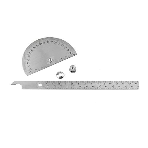 0-180 degree Stainless Steel Protractor Angle Finder with 0-145mm Arm Measuring Ruler Tool