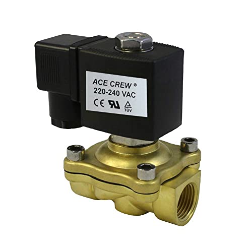 VITON 3/4 in 220V-240V AC Brass Solenoid Valve NPT Gas Water Air Normally Closed