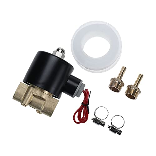 HYDDNice 3/8 Inch NPT 220V Brass Electric Solenoid Valve Fit for Irrigation Controls,Liquid Controls,Air Controls