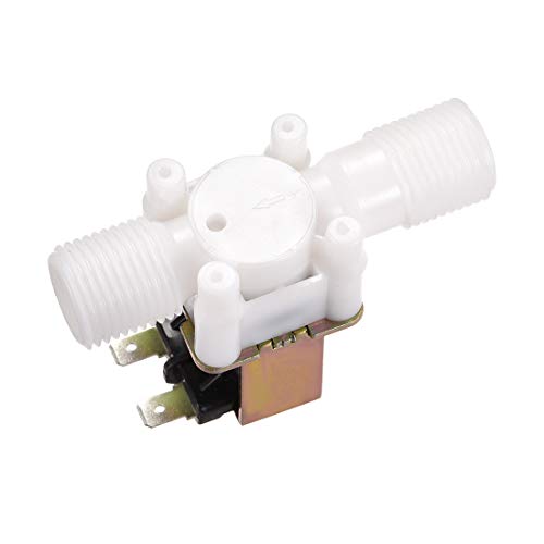 uxcell DC24V G1/2 Plastic Water Electric Solenoid Valve Normally Open N/O Pressure Inlet Flow Switch
