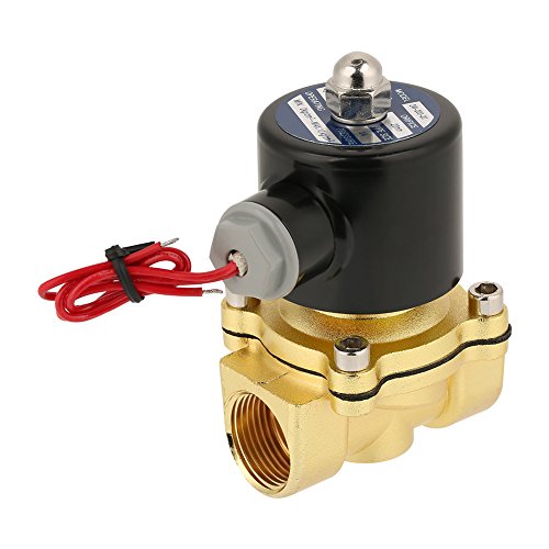 PT3/4 Solenoid Valve, Brass Solenoid Valve AC 110v Normally Closed Two Way, Electric Shut Off Valve for Air Water Oil