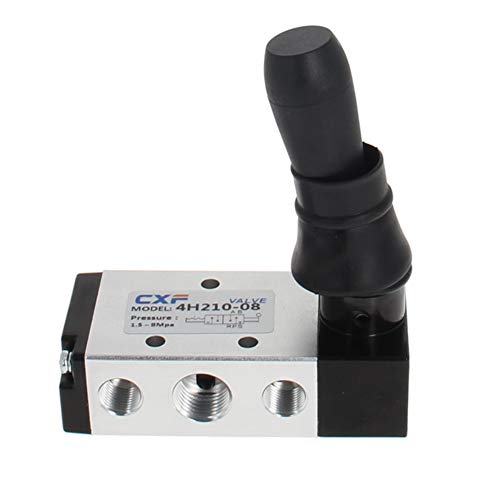 Fielect AC 110V 5 Way 2 Position 3/8인치 PT Pneumatic Air Solenoid Valve Double Electrical 컨트롤 Internally Piloted Acting Type Red Light 4V310-10 실버 1 pcs