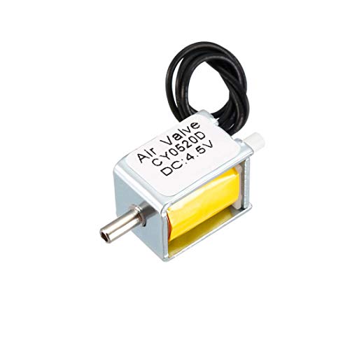 uxcell Miniature Solenoid Valve 2 Way Normally Closed DC4.5V 0.5A Air 2pcs