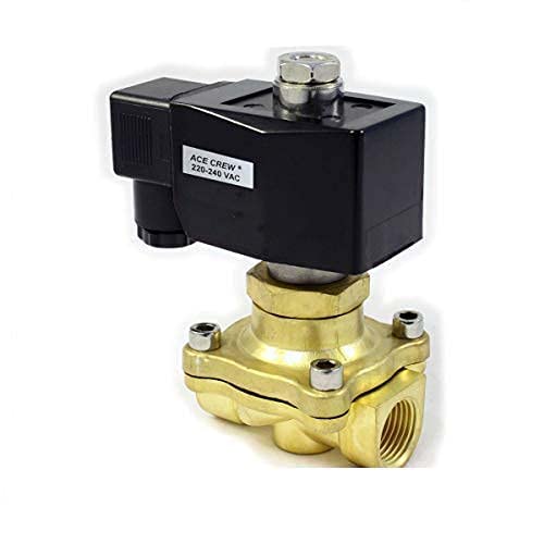 VITON 1/2 in 220V-240V AC Brass Solenoid Valve NPT Gas Water Air Normally Closed