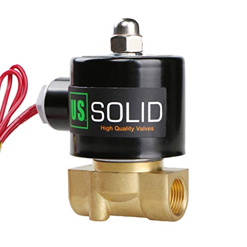 U.S. Solid 3/8" Electric Solenoid Valve 24VAC Air Water Fuel Normally Closed VITON