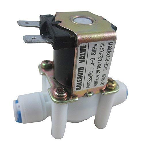 DIGITEN DC 12V Water Solenoid Valve Quick Connect 1/4" Inlet Feed N/C Normally Closed No Water Pressure