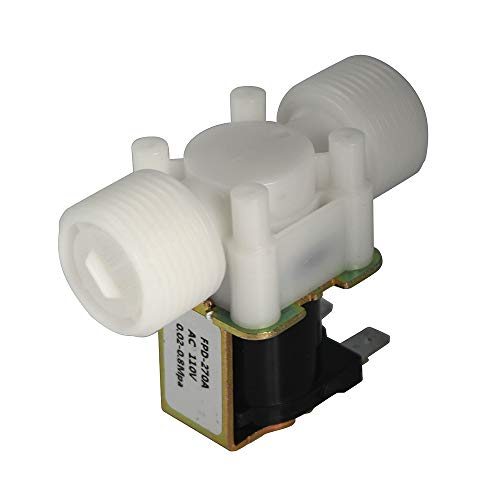 Fankerba 3/4 Inlet Water Solenoid Valve,(AC 110V Normally Closed 0.02 to 0.8mpa) - Plastic Two Parallel, Screw Thread